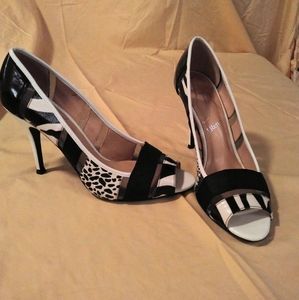 J Renee Animal Print Peep-Toe Pump